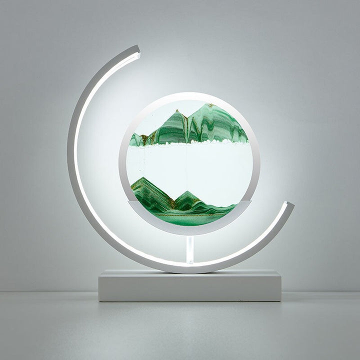 Unik 3D Sandskål Bordslampa – Dynamisk Kunst för Hemmet