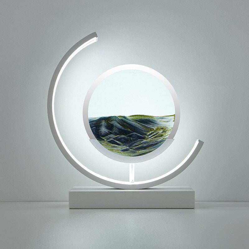 Unik 3D Sandskål Bordslampa – Dynamisk Kunst för Hemmet