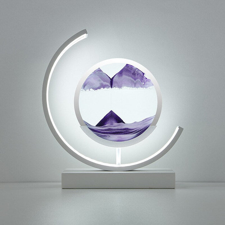 Unik 3D Sandskål Bordslampa – Dynamisk Kunst för Hemmet