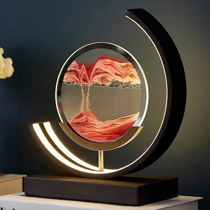 Unik 3D Sandskål Bordslampa – Dynamisk Kunst för Hemmet