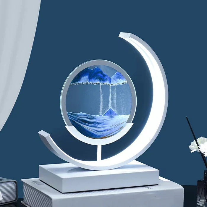 Unik 3D Sandskål Bordslampa – Dynamisk Kunst för Hemmet