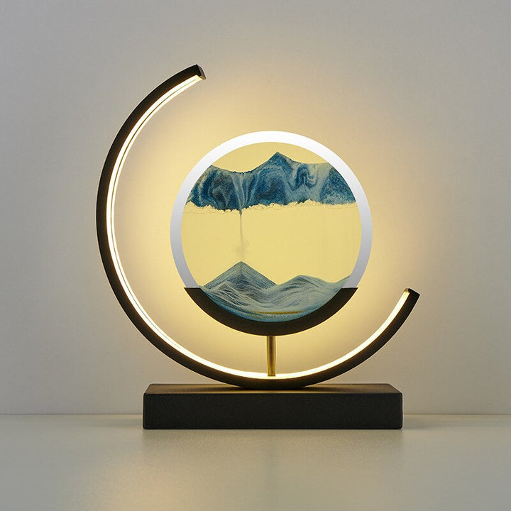 Unik 3D Sandskål Bordslampa – Dynamisk Kunst för Hemmet