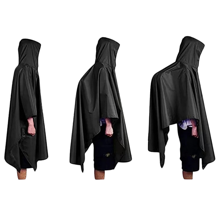 Unisex 3-i-1 Regnfrakk – Vattentät Poncho för Fottur och Camping