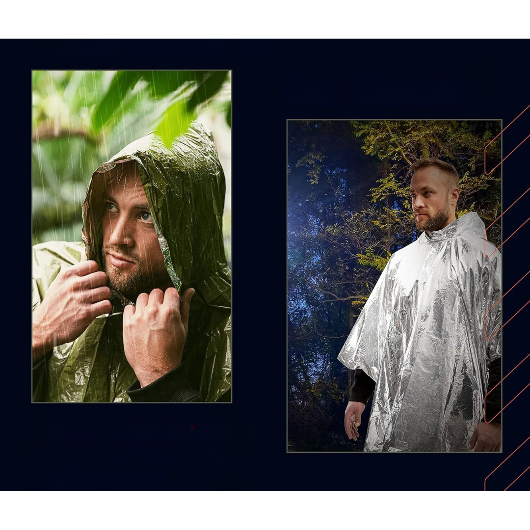 Unisex 3-i-1 Regnponcho – Mångsidig Varbeskyttelse för Utomhus