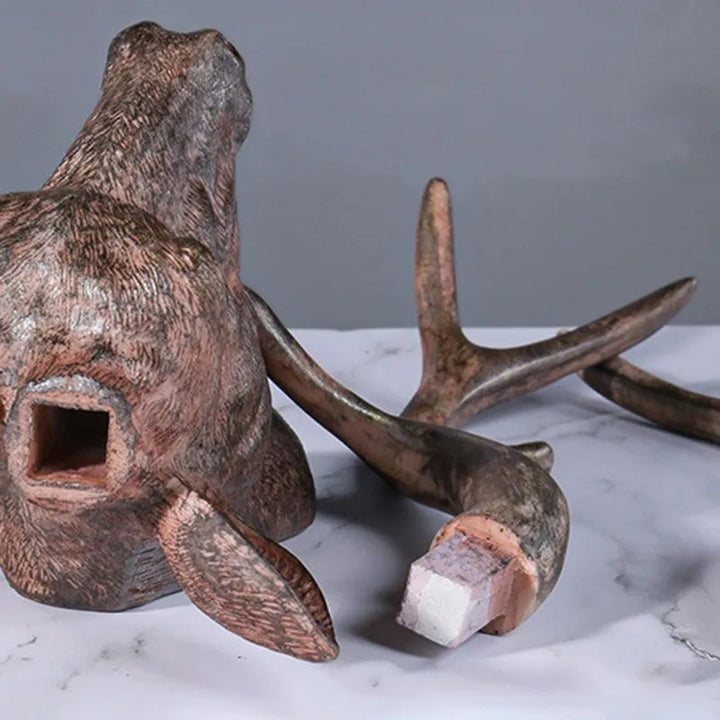 Unisex 3D Hjorthode Veggdekorasjon