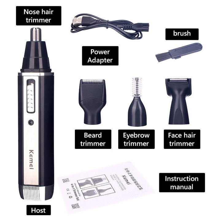 Unisex 4-i-1 Uppladdningsbar Elektrisk Hårtrimmer