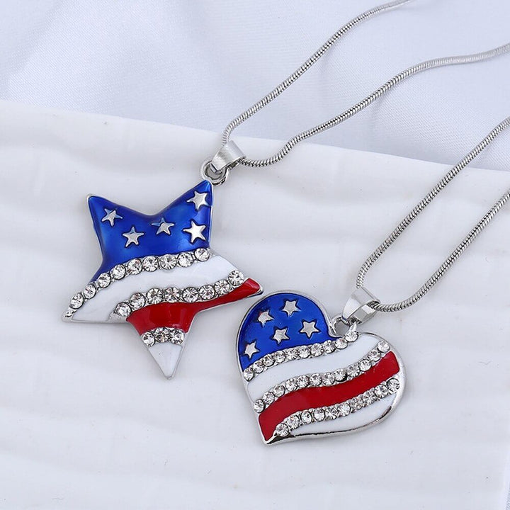 Unisex Patriotisk Amerikansk Flagg Halskjede – Vis Din Stolthet