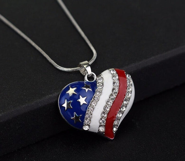 Unisex Patriotisk Amerikansk Flagg Halskjede – Vis Din Stolthet