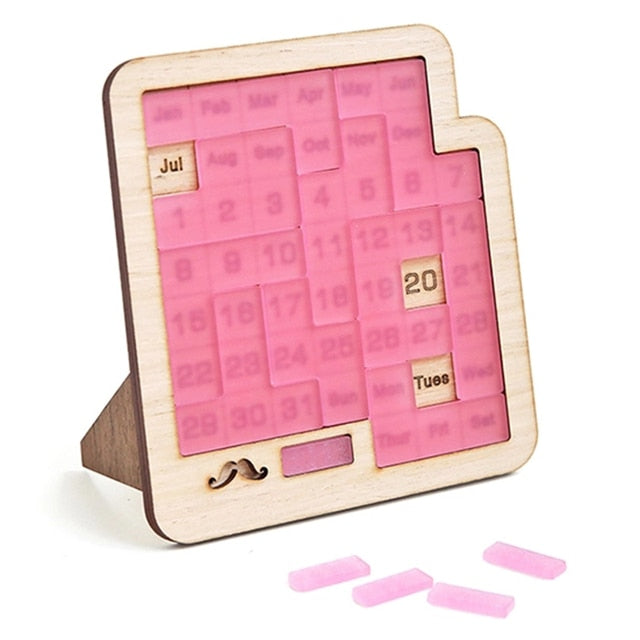 Unisex daglig kalender trepuslespill för hjernelek
