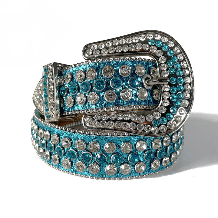 Unisex Diamantbelte med Rhinestones – Glittrande Stil