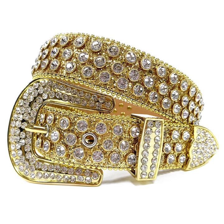Unisex Diamantbelte med Rhinestones – Glittrande Stil