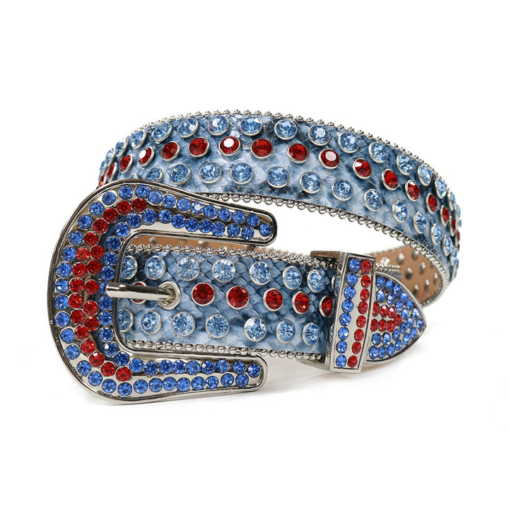 Unisex Diamantbelte med Rhinestones – Glittrande Stil