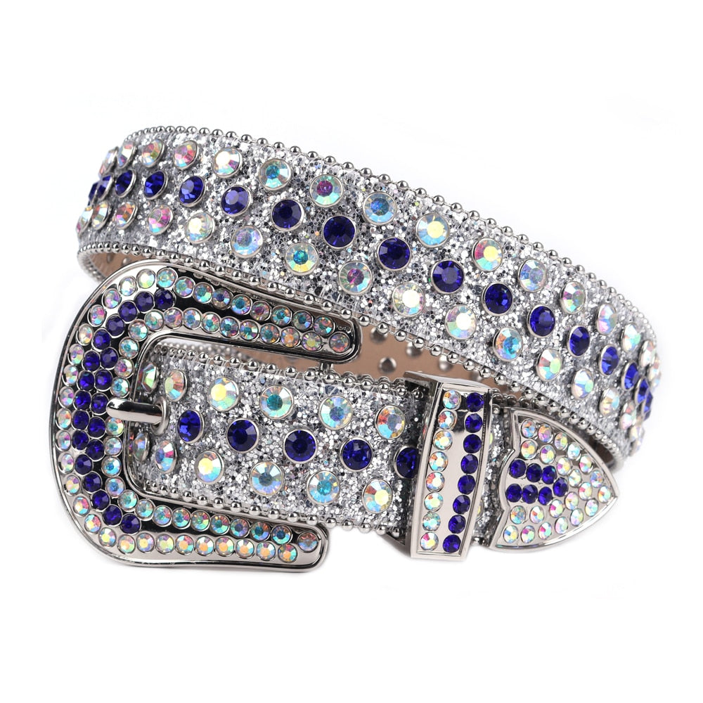 Unisex Diamantbelte med Rhinestones – Glittrande Stil