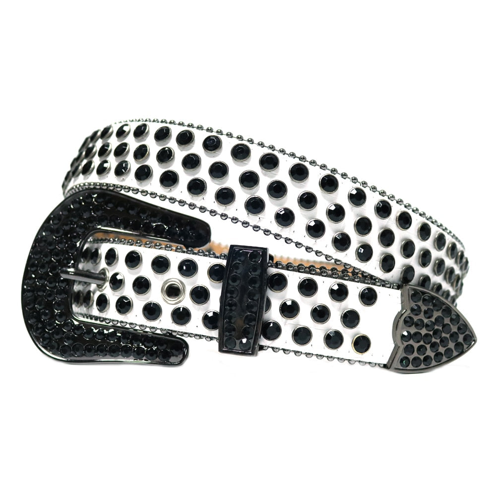 Unisex Diamantbelte med Rhinestones – Glittrande Stil