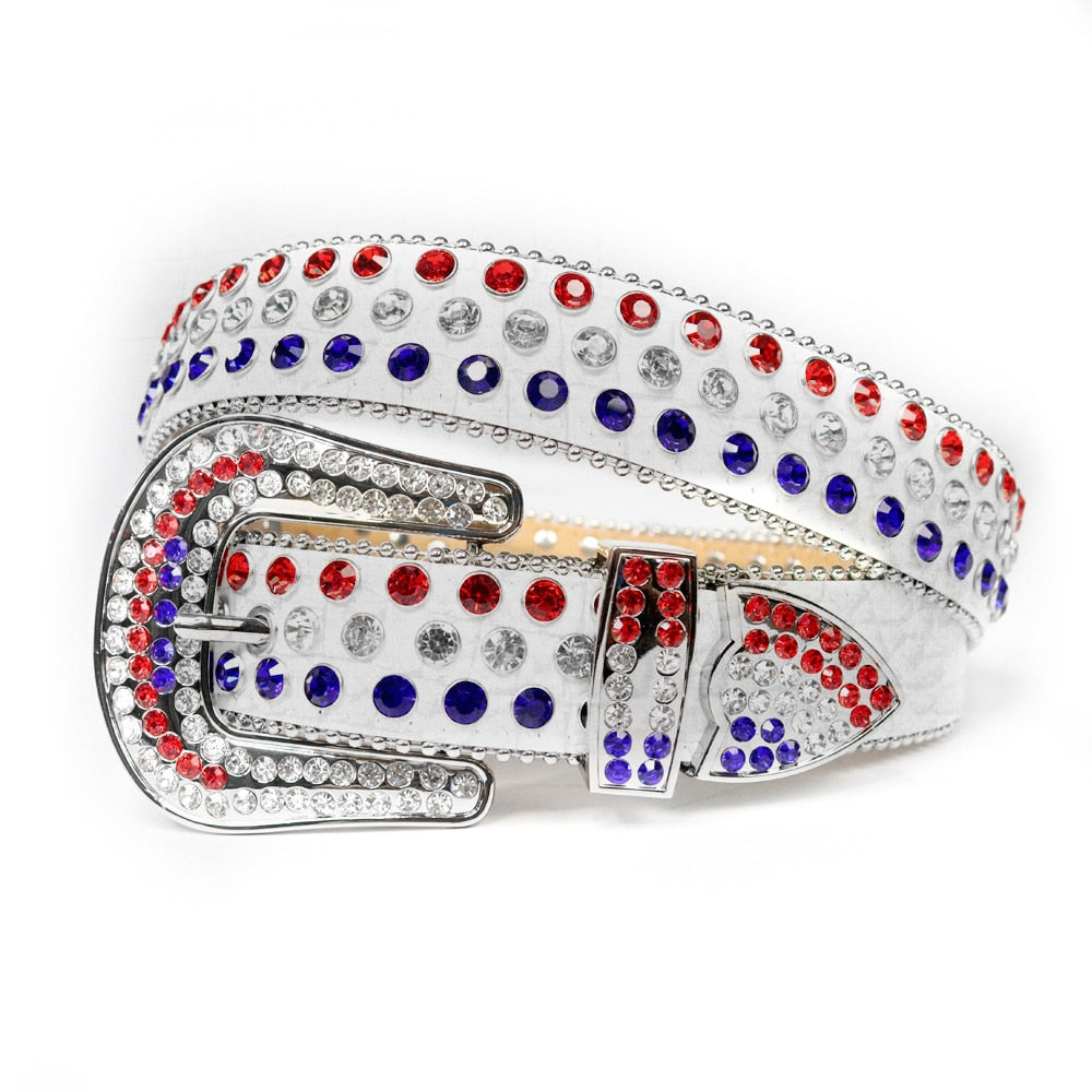 Unisex Diamantbelte med Rhinestones – Glittrande Stil