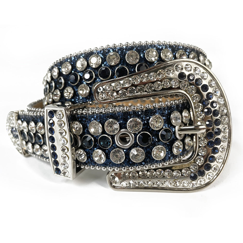 Unisex Diamantbelte med Rhinestones – Glittrande Stil