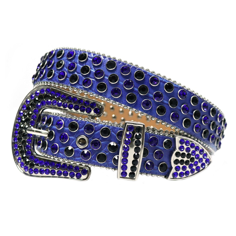 Unisex Diamantbelte med Rhinestones – Glittrande Stil