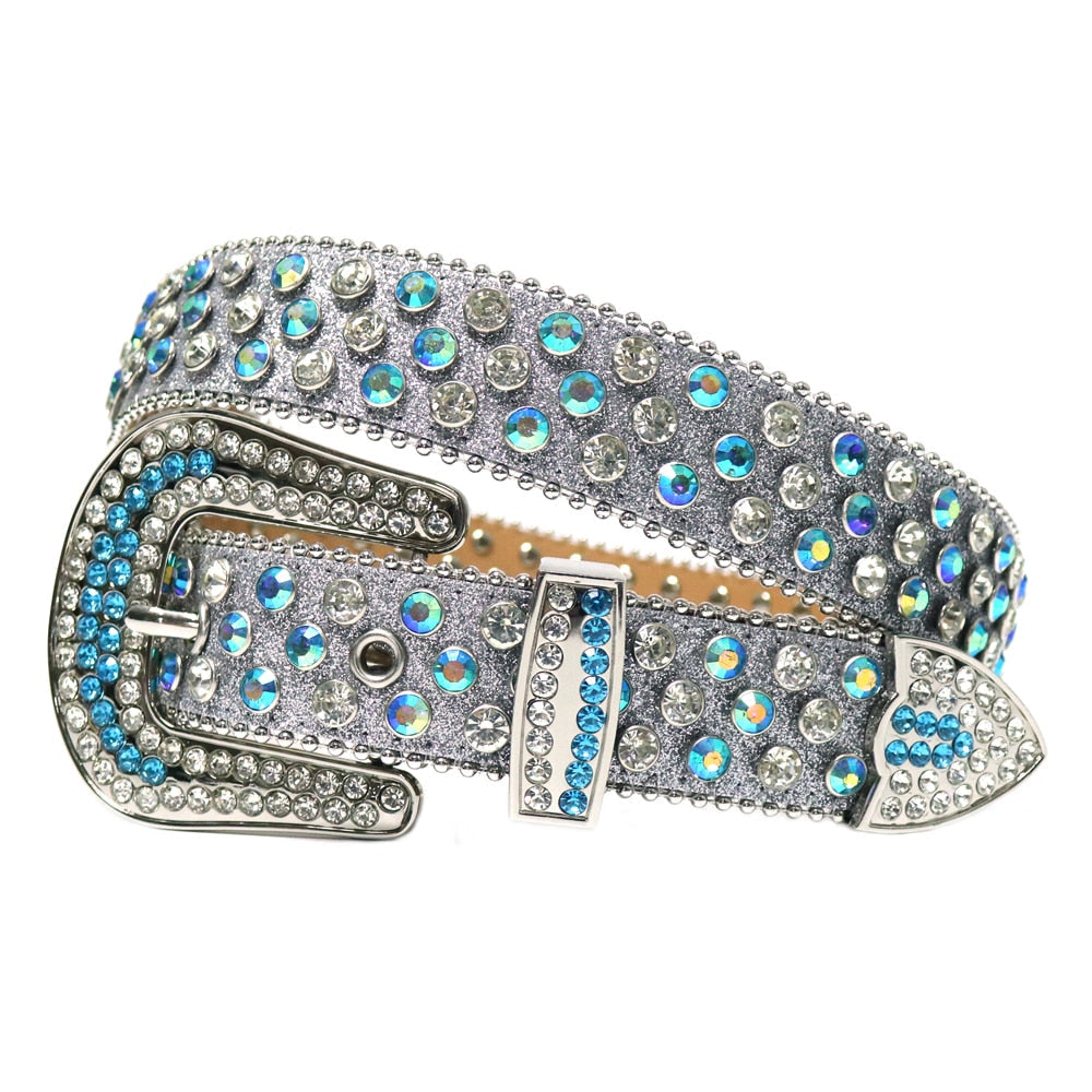 Unisex Diamantbelte med Rhinestones – Glittrande Stil