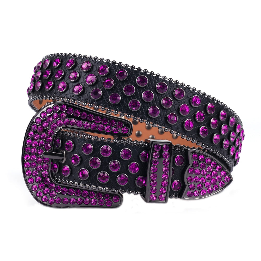 Unisex Diamantbelte med Rhinestones – Glittrande Stil