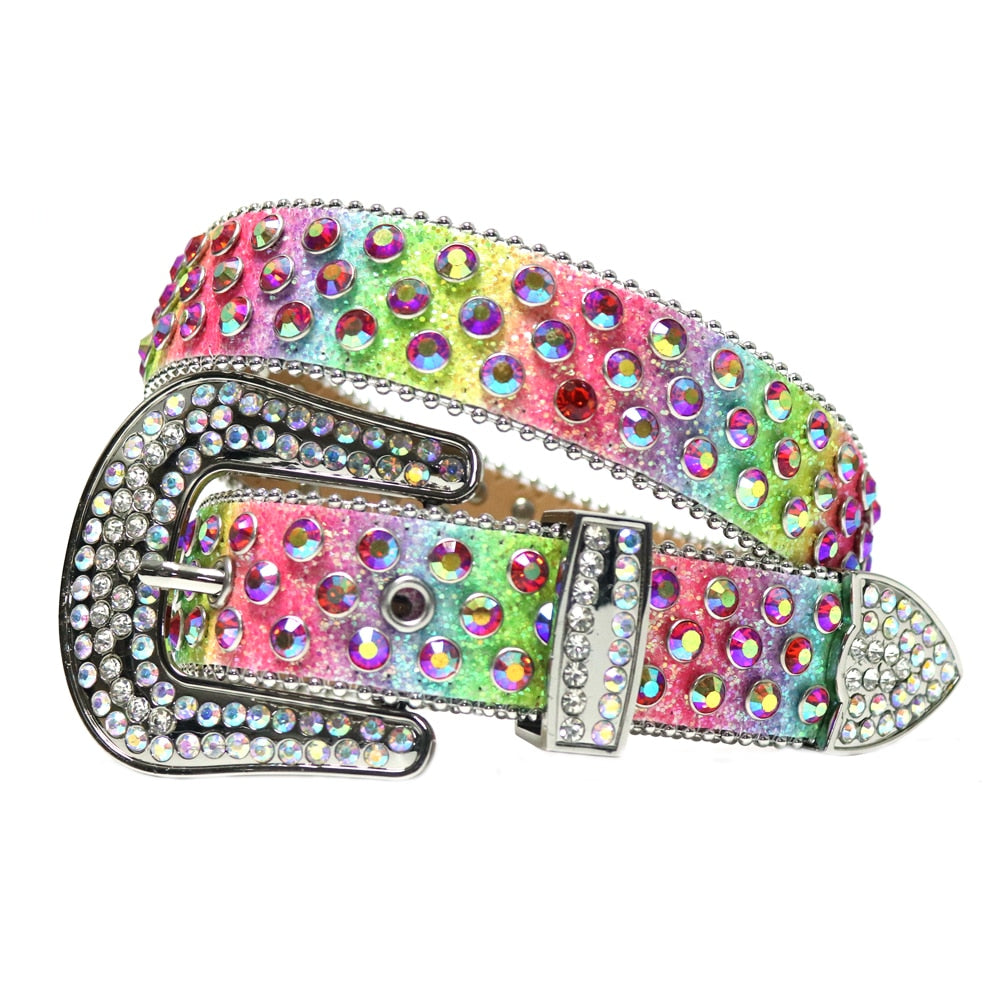 Unisex Diamantbelte med Rhinestones – Glittrande Stil