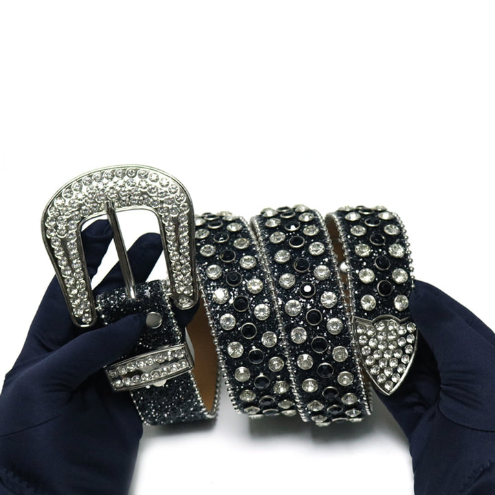 Unisex Diamantbelte med Rhinestones – Glittrande Stil