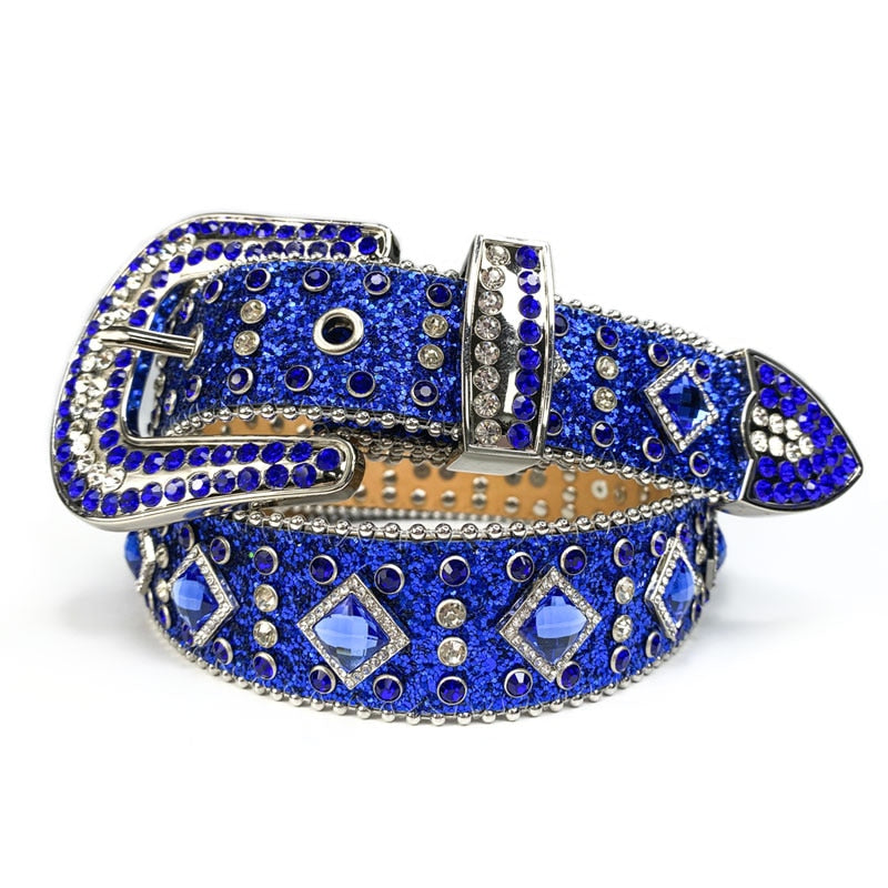 Unisex Diamantbelte med Rhinestones – Glittrande Stil