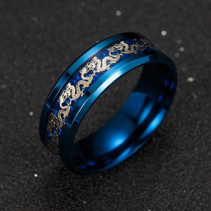 Unisex Drage Ring i Titan Stål - Keltisk Design
