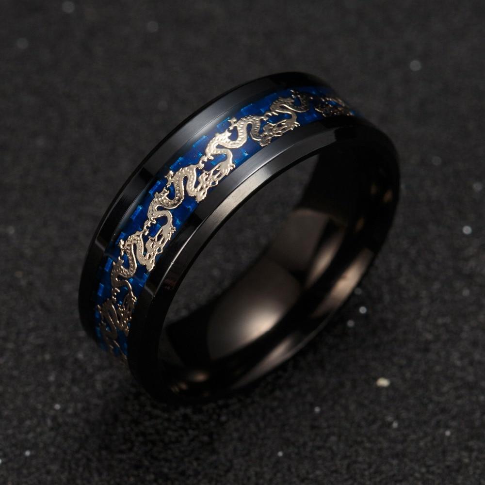 Unisex Drage Ring i Titan Stål - Keltisk Design