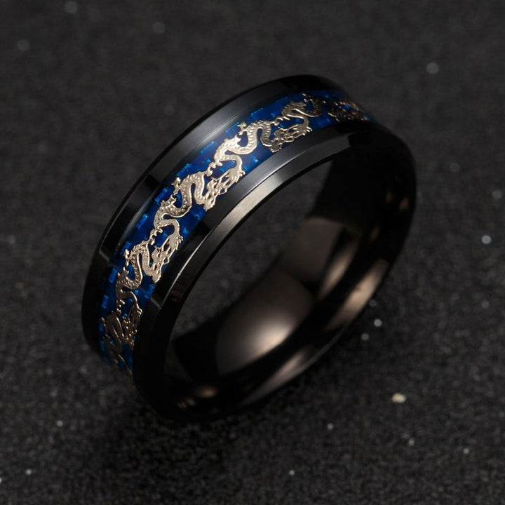 Unisex Drage Ring i Titan Stål - Keltisk Design