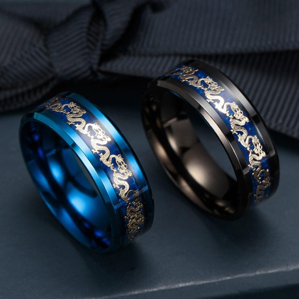 Unisex Drage Ring i Titan Stål - Keltisk Design
