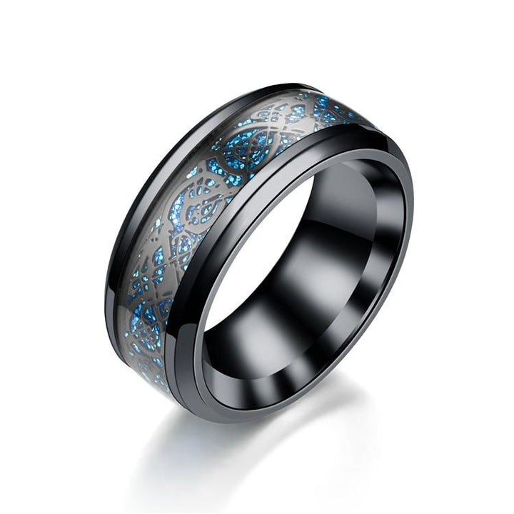 Unisex Drage Ring i Titan Stål - Keltisk Design