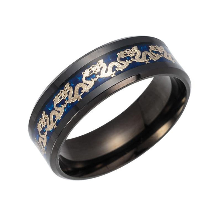 Unisex Drage Ring i Titan Stål - Keltisk Design