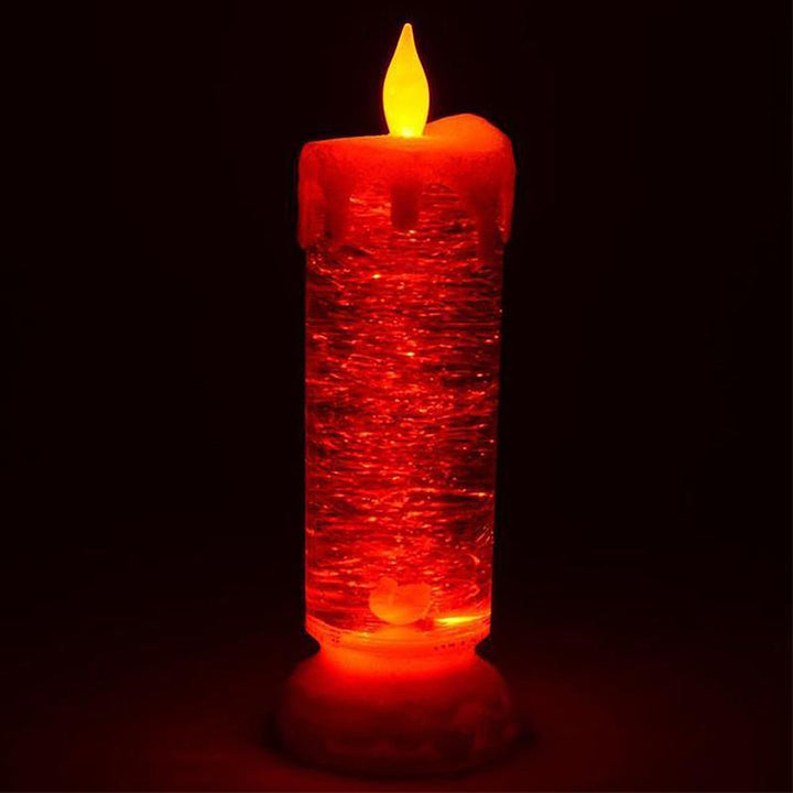 Unisex Lysende LED-Stearinlys i Krystallglass med Färgskiftende Glitter