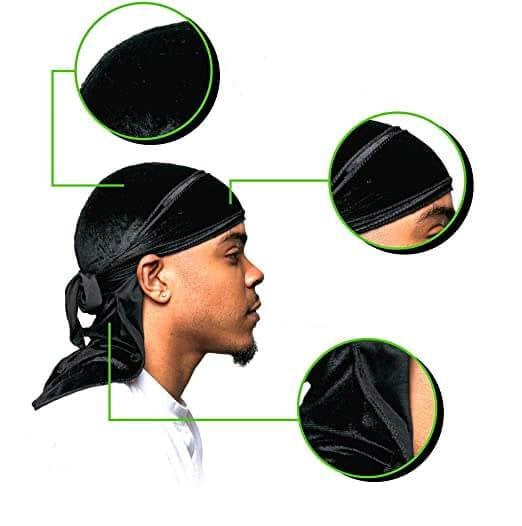 Unisex Premium Flöyel Durag för Hårstyling och Bölger