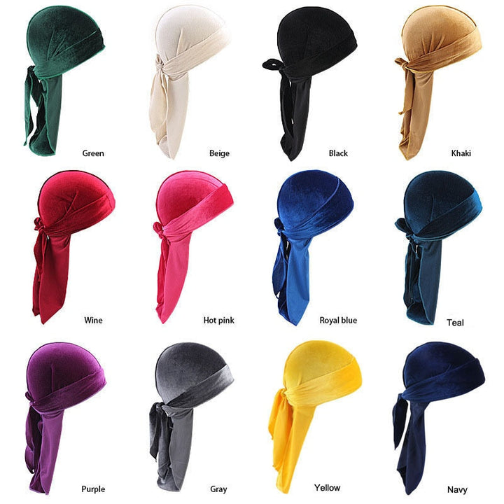 Unisex Premium Flöyel Durag för Hårstyling och Bölger
