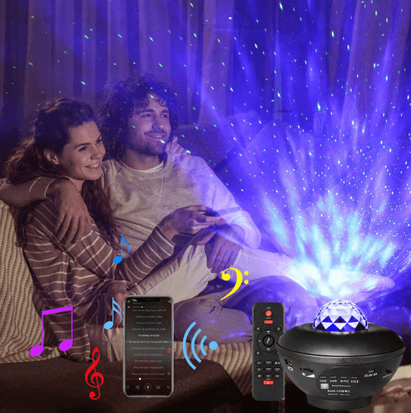 Unisex Galakseprojektor med Fjärrkontroll och Bluetooth