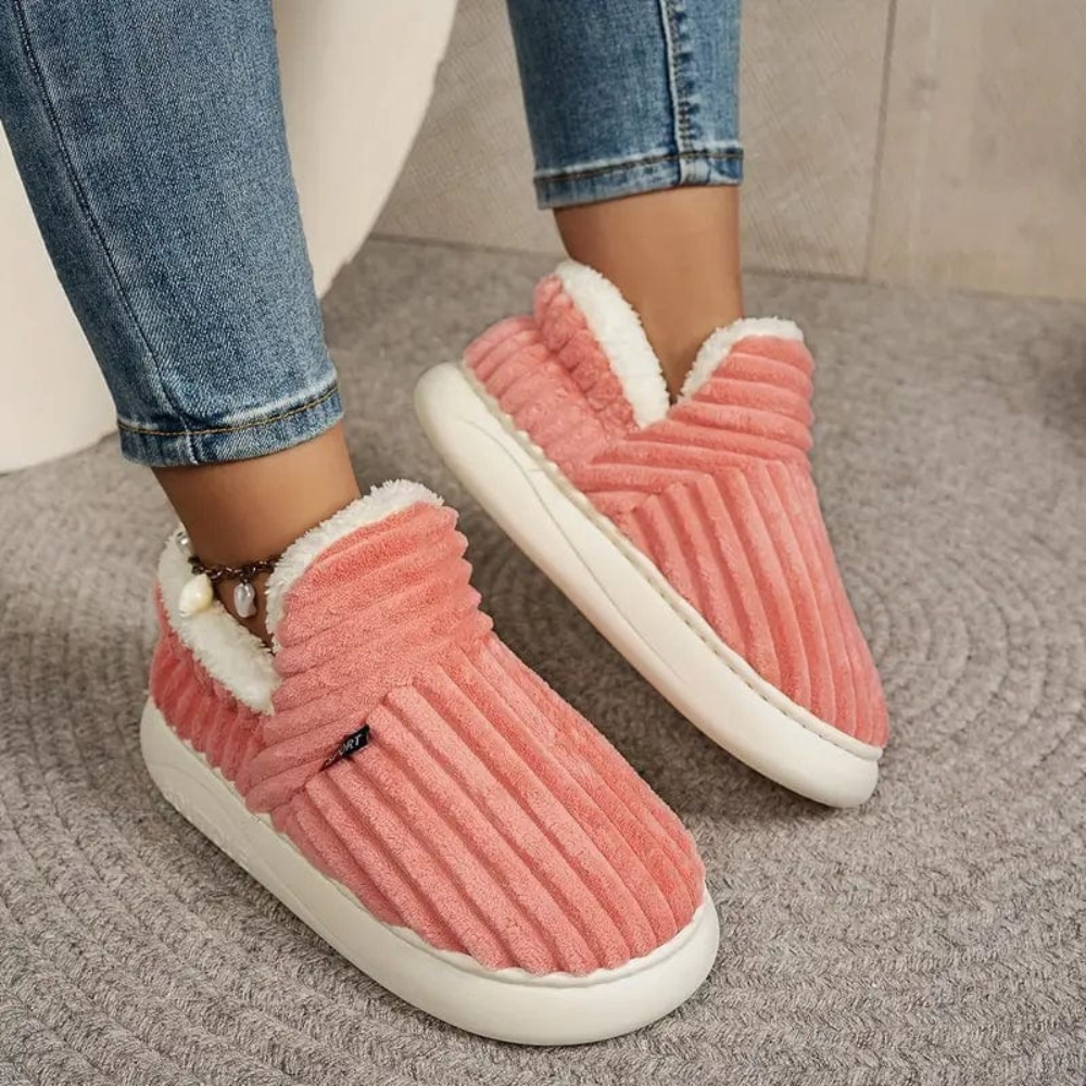 Unisex Komfort Tofflor – Mjuk Plysj &amp; Anti-Skli Sula