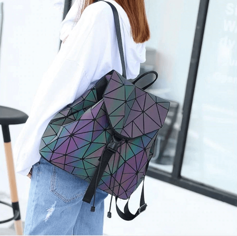 Unisex Lysende Geometrisk Ryggsäck