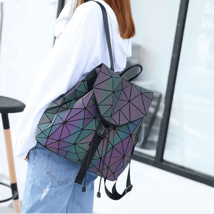 Unisex Lysende Geometrisk Ryggsäck