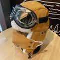Unisex Pilotlue med briller - Klassisk Trapper Hatt