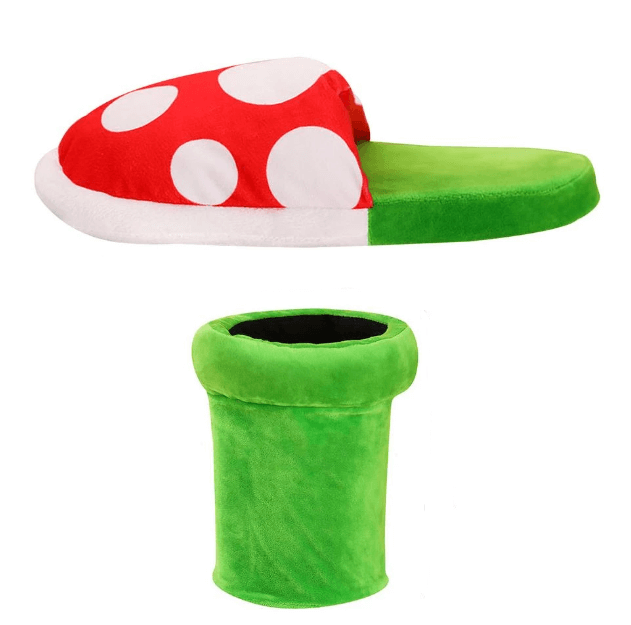 Unisex Piranha Blomma Plysj Tofflor