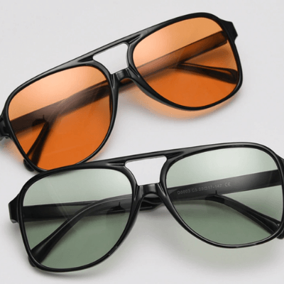 Unisex Retro Aviator Solbriller med UV400 Skydd