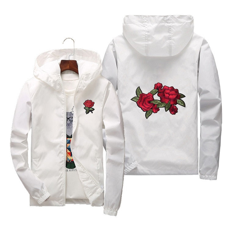 Unisex Roses Vindjacka – Snygg och Vattenavvisande Skydd mot Varet
