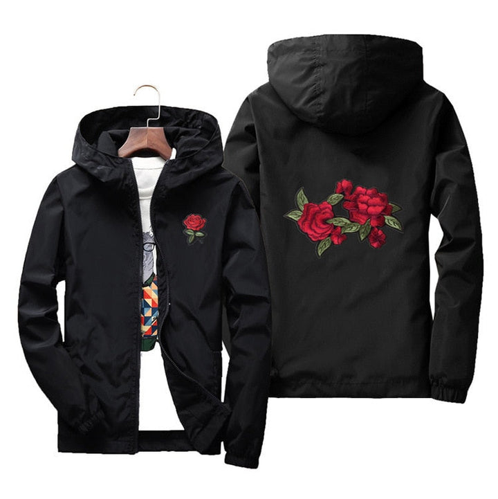 Unisex Roses Vindjacka – Snygg och Vattenavvisande Skydd mot Varet