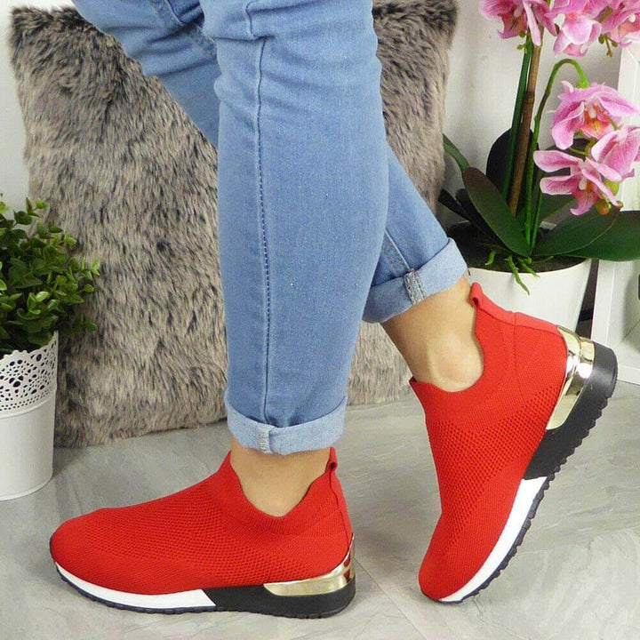 Unisex Ortopediska Slip-On Fritidssko med Andningsbar Mesh