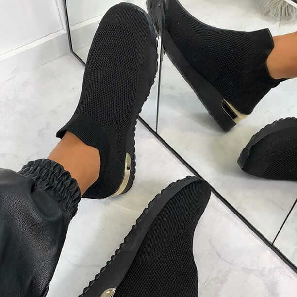 Unisex Ortopediska Slip-On Fritidssko med Andningsbar Mesh