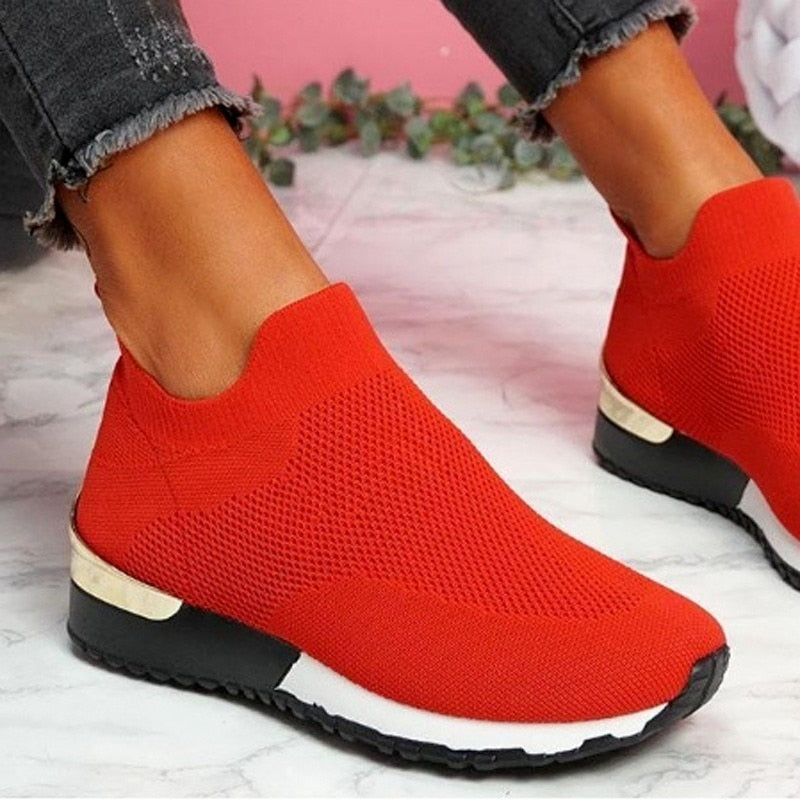Unisex Ortopediska Slip-On Fritidssko med Andningsbar Mesh