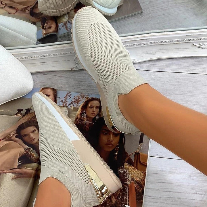 Unisex Ortopediska Slip-On Fritidssko med Andningsbar Mesh