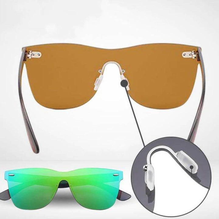 Unisex Solbriller med Färgade Speillinser och UV400 Skydd