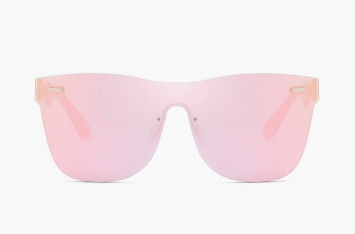 Unisex Solbriller med Färgade Speillinser och UV400 Skydd